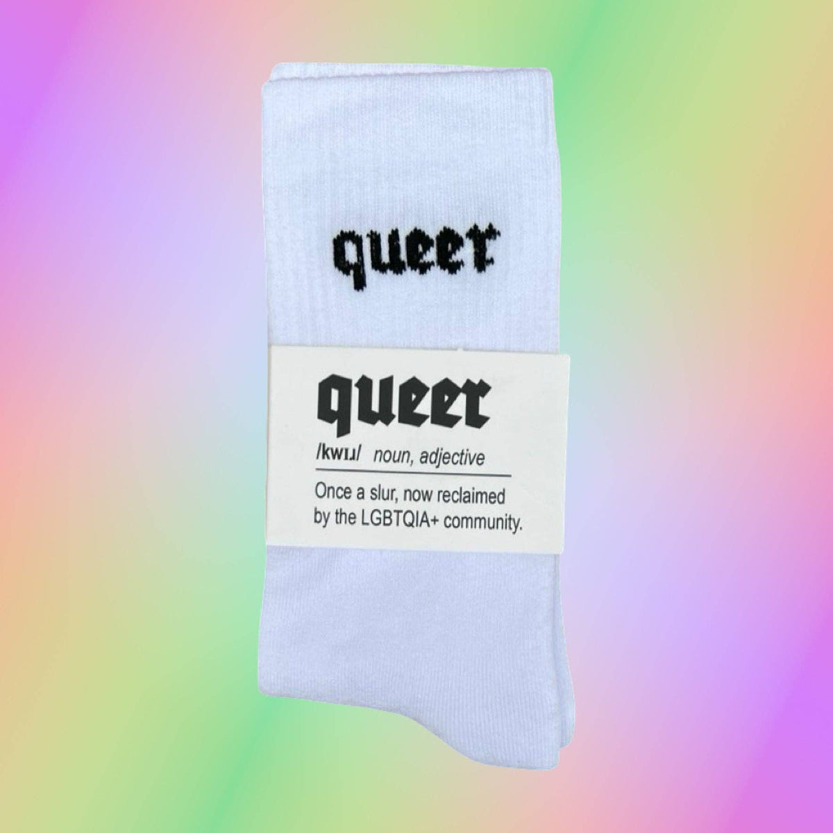 QUEER Socken - Weiß / Schwarz