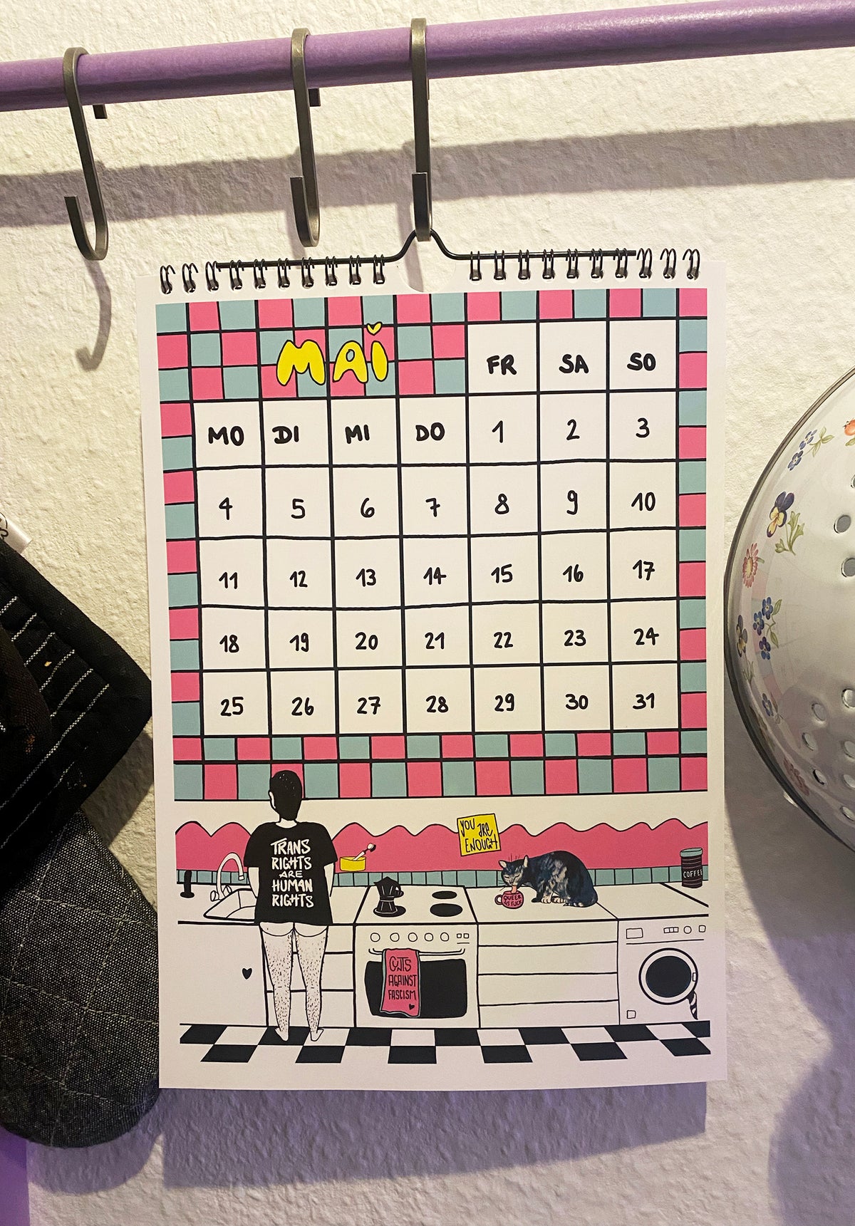 Der queer feministische Katzenkalender 2026