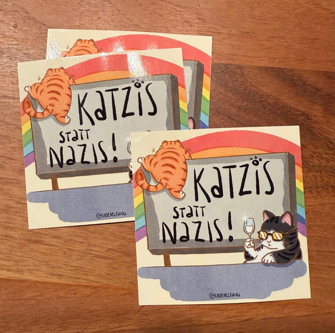 Katzis statt Nazis Sticker