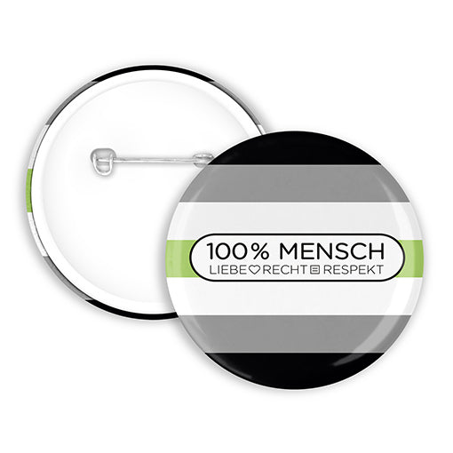100% Mensch - Agender Button | 38mm