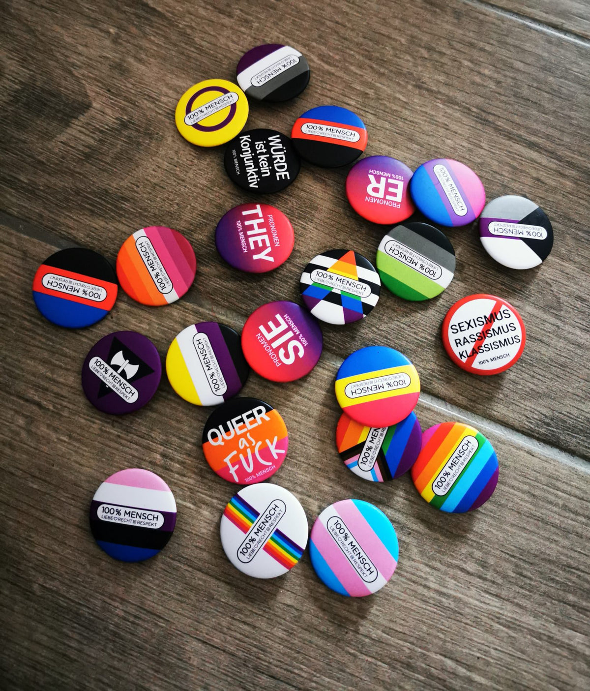 100% Mensch - Bisexuell Button | 38mm