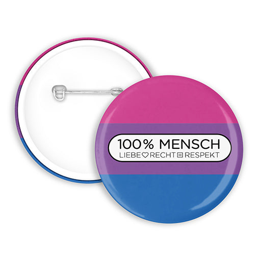 100% Mensch - Bisexuell Button | 38mm