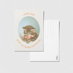 I work hard - A6 Postkarte