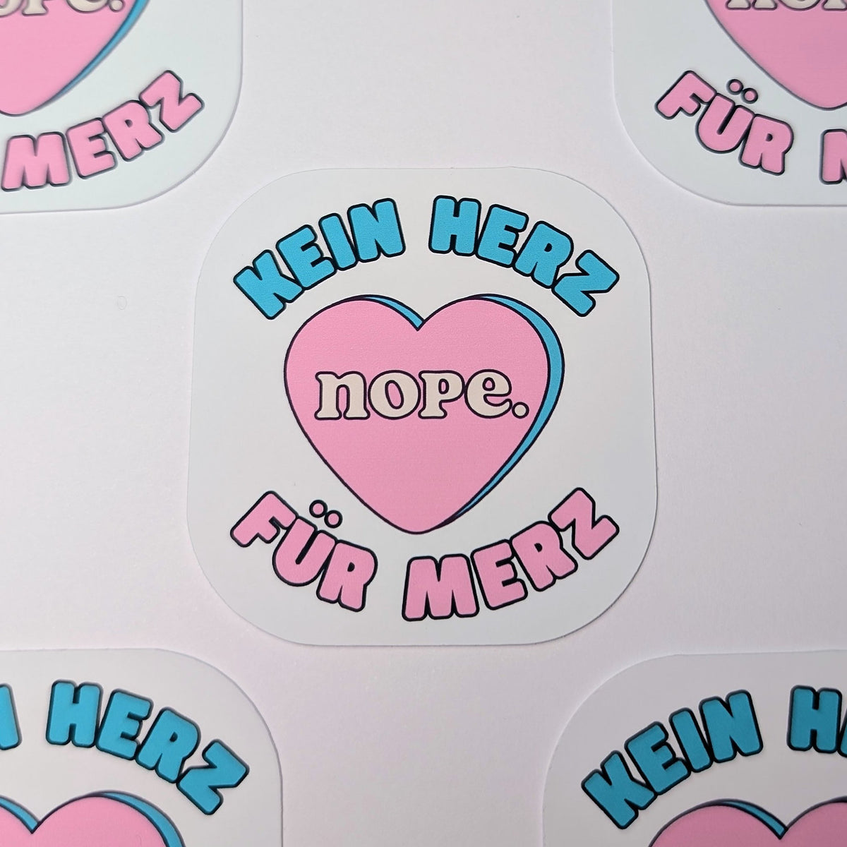 Kein Herz für Merz - Vinylsticker