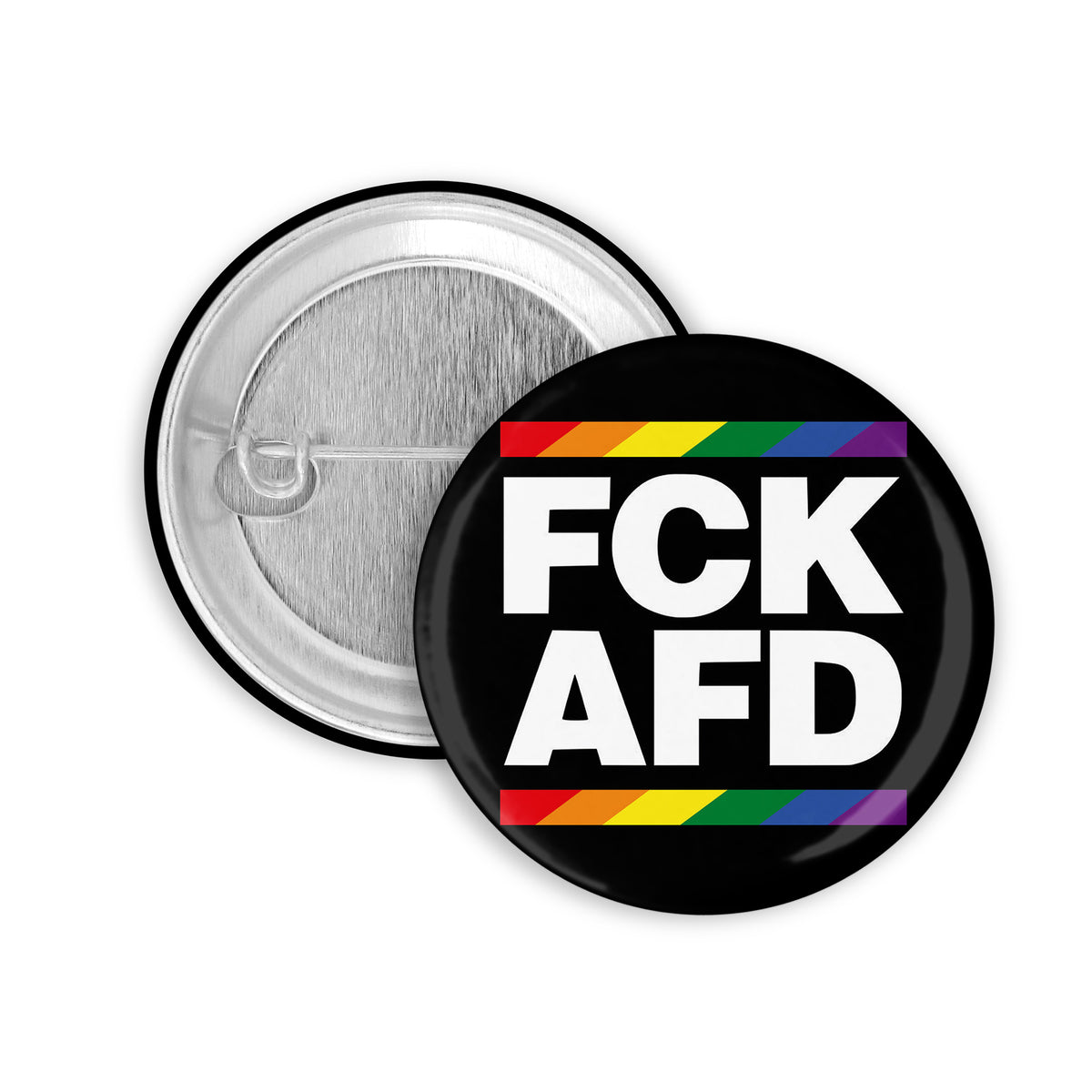 FCK AFD Regenbogen Button | 25mm