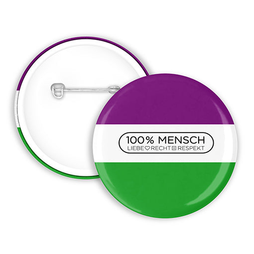100% Mensch - Genderqueer Button | 38mm