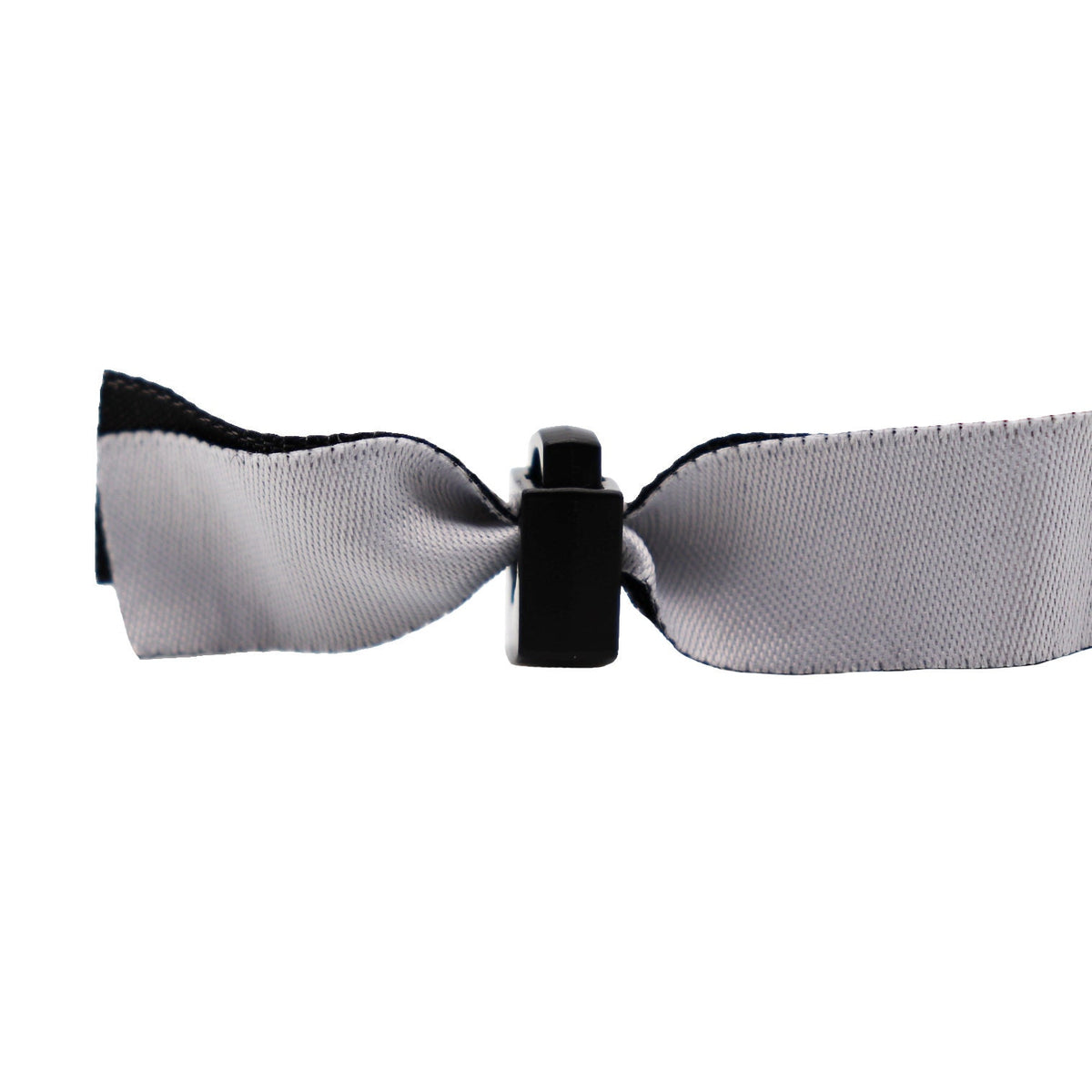 3x Wiederverschließbarer Verschluss für Festivalbändchen schwarz