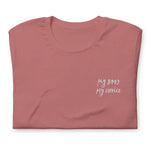 My body my choice bestickt Brust links