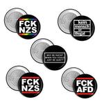 Set aus fünf Buttons Politische Statements | 25mm