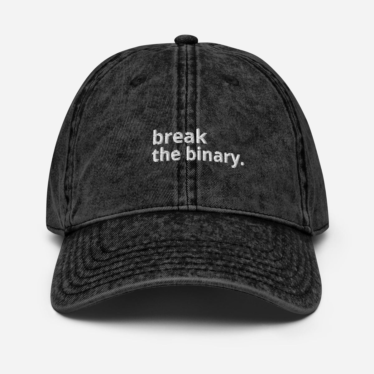 Vintage break the binary Cap (bestickt)