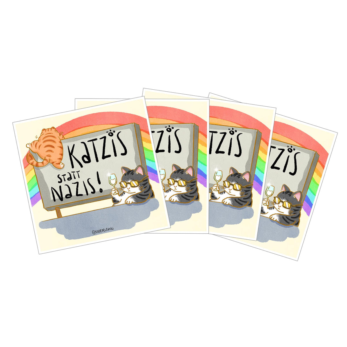 Katzis statt Nazis Sticker