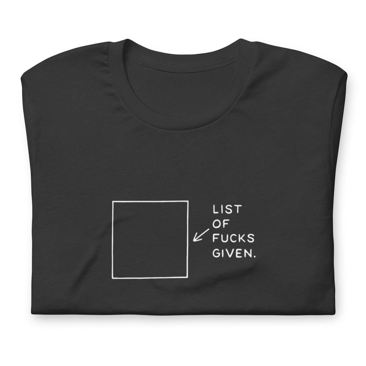 List of Fucks given T-Shirt 100% Baumwolle