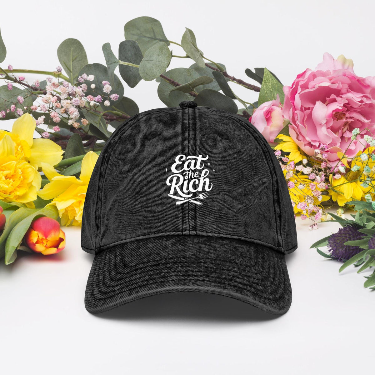 Vintage Eat the rich Cap (bedruckt)
