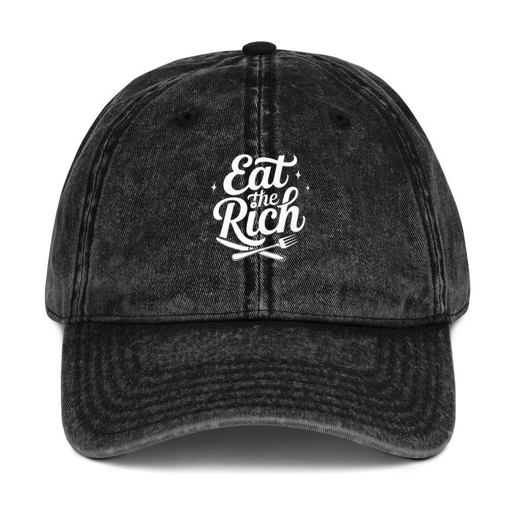 Vintage Eat the rich Cap (bedruckt)