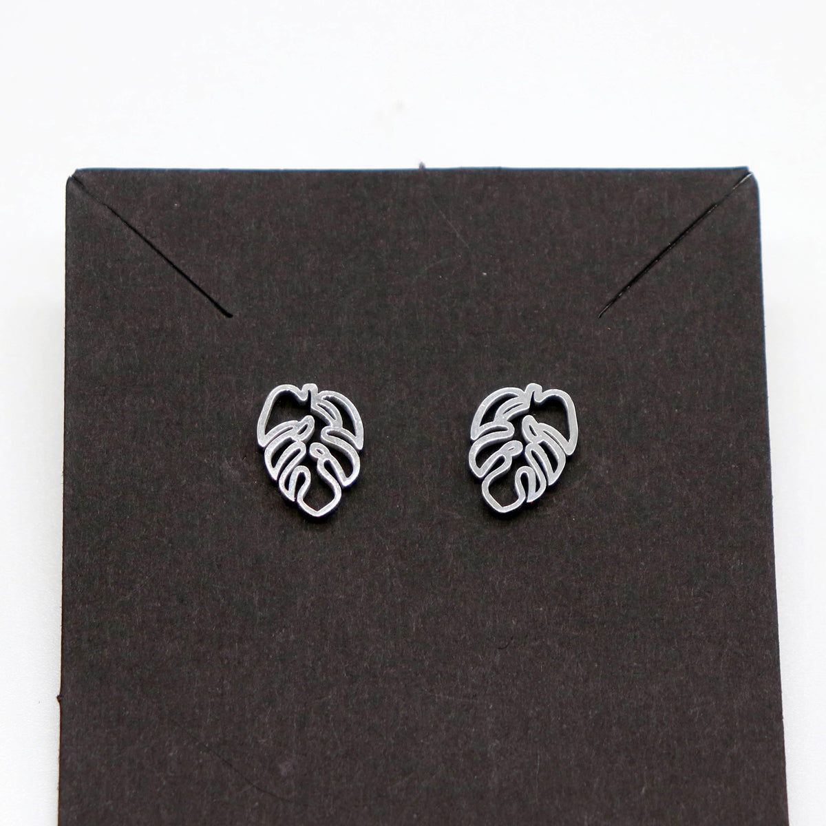 Monstera Ohrringe (silber)