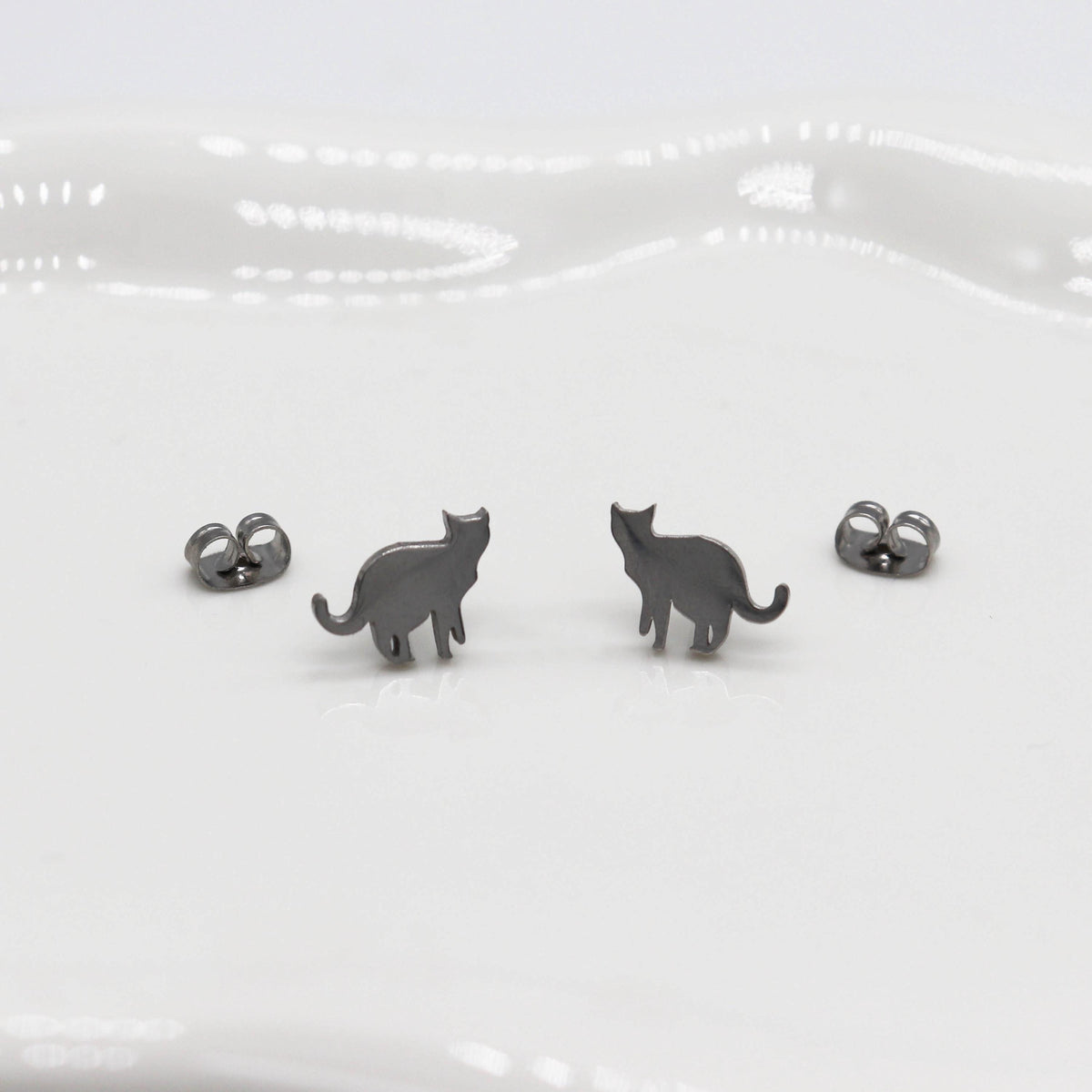 Cats Ohrringe (silber)