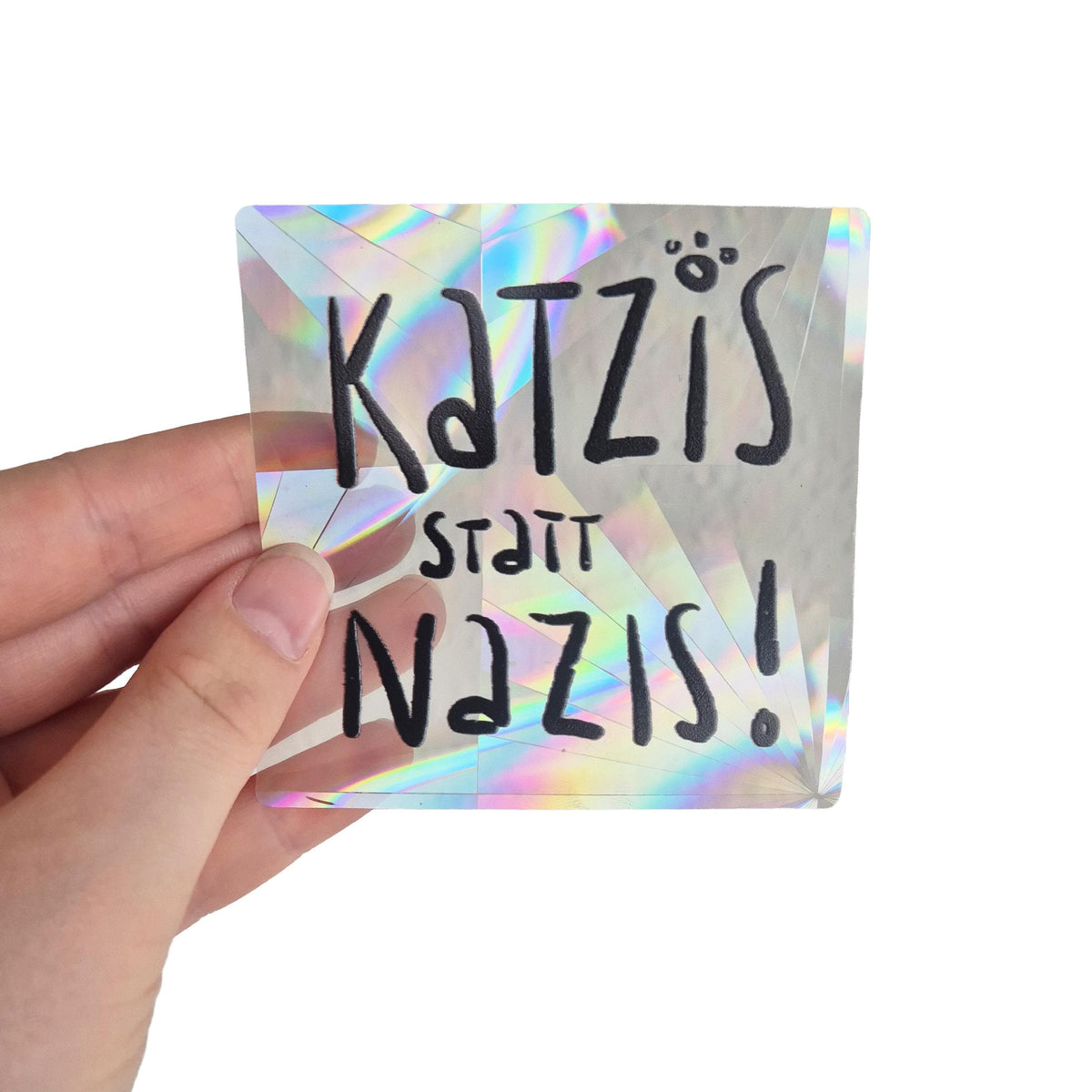 Suncatcher Katzis statt Nazis Fenstersticker