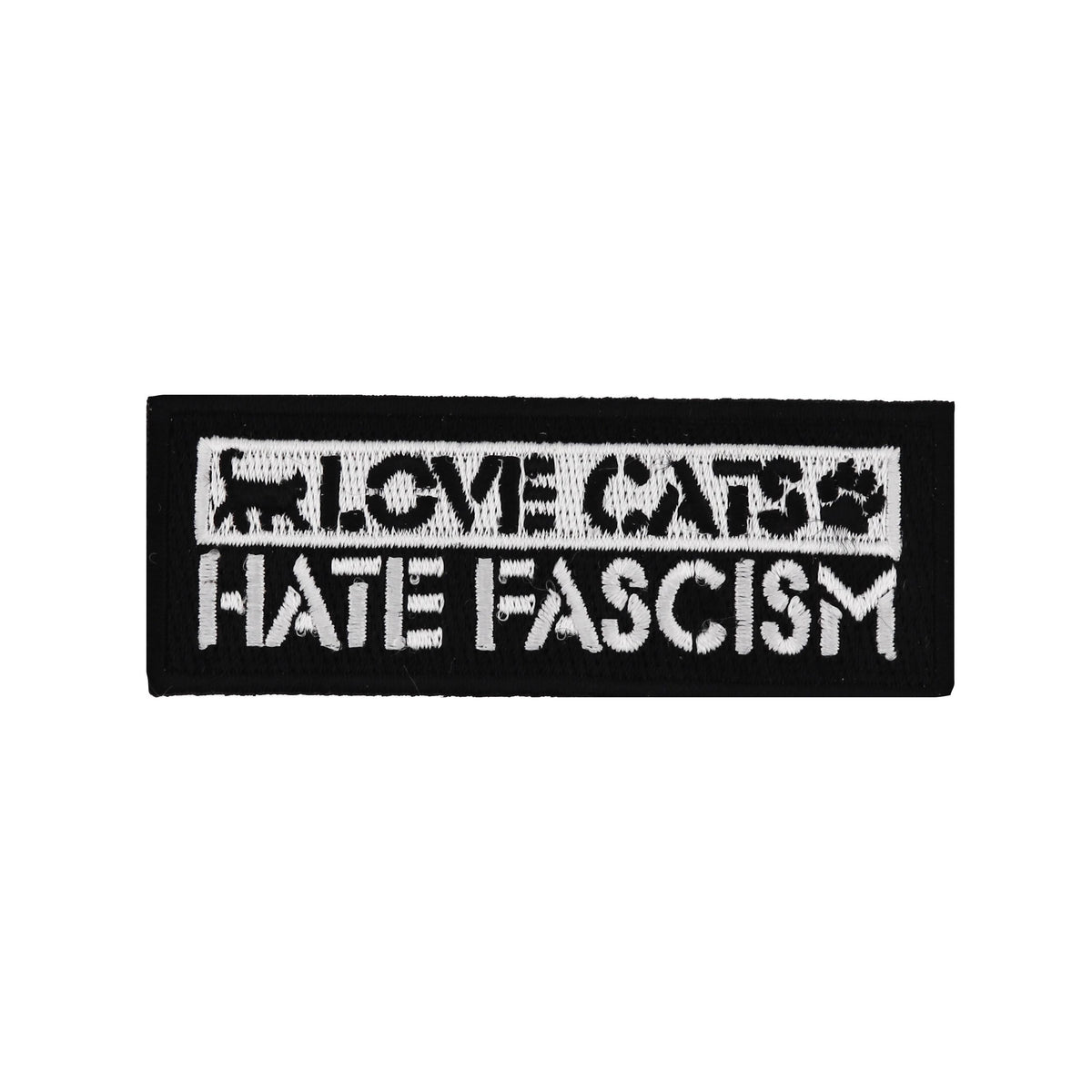 Love cats hate fascism Patch