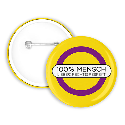 100% Mensch - Intersex* Button | 38mm