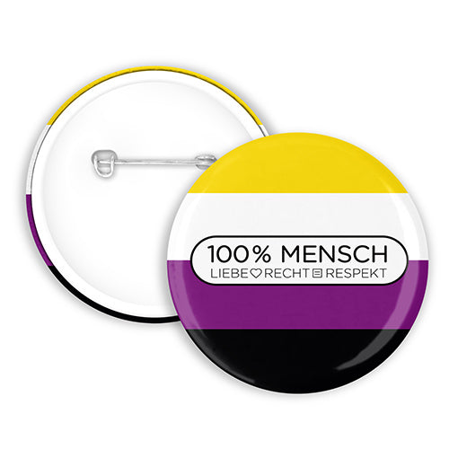 100% Mensch - Non binary Button | 38mm