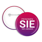100% Mensch - Pronomen (Sie) Button | 38mm