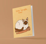 Live laugh loaf Grußkarte