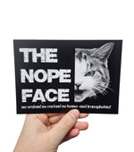 The nope face Postkarte