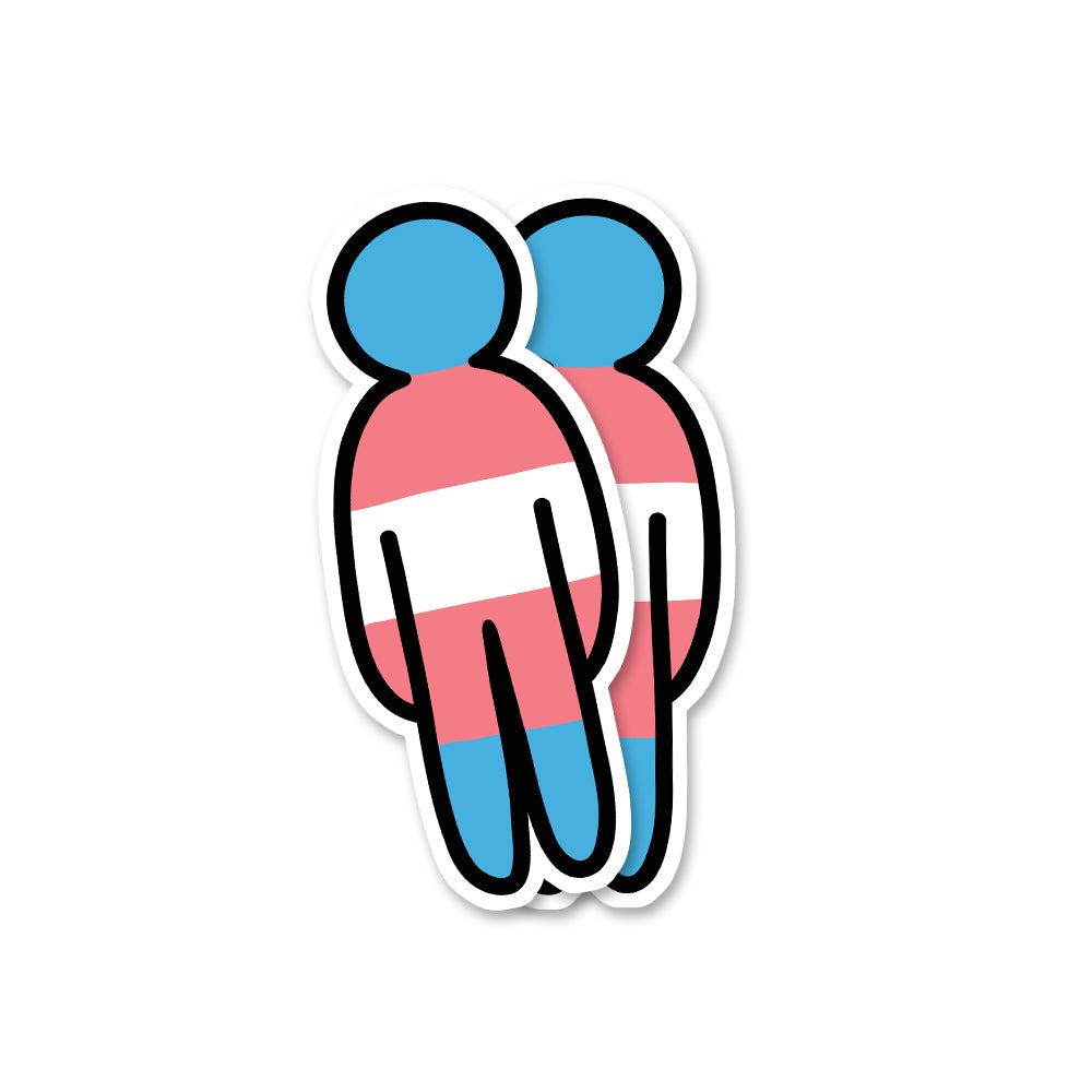 Trans* Person (4 Stück) - zugeschnittener Vinylsticker