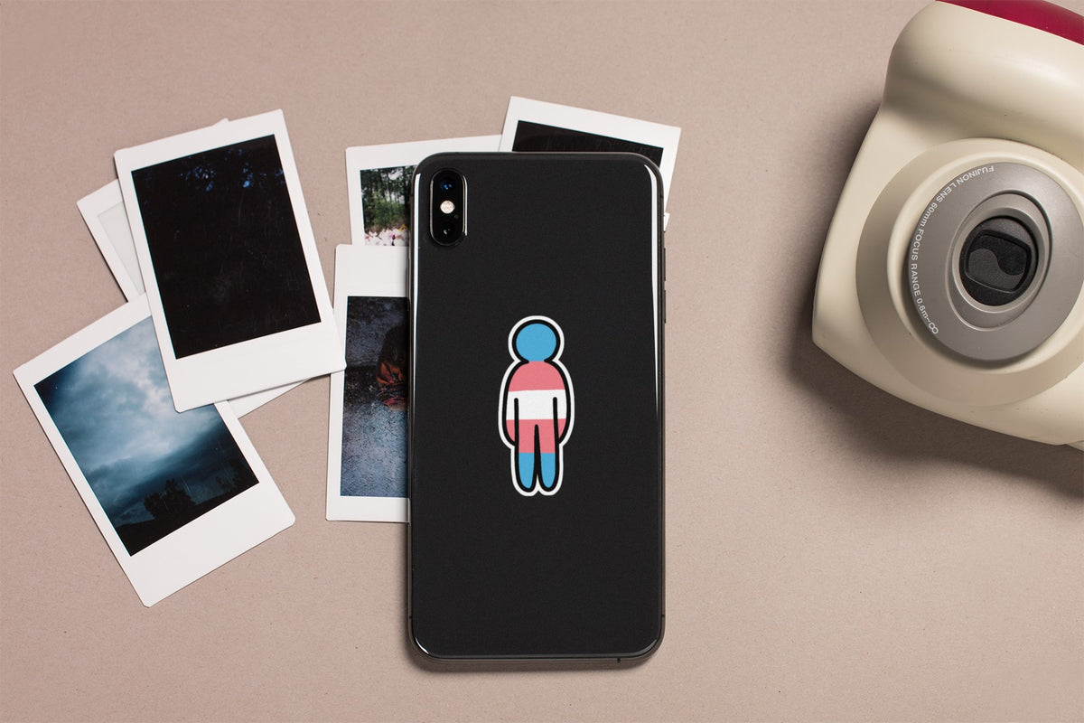 Trans* Person (4 Stück) - zugeschnittener Vinylsticker