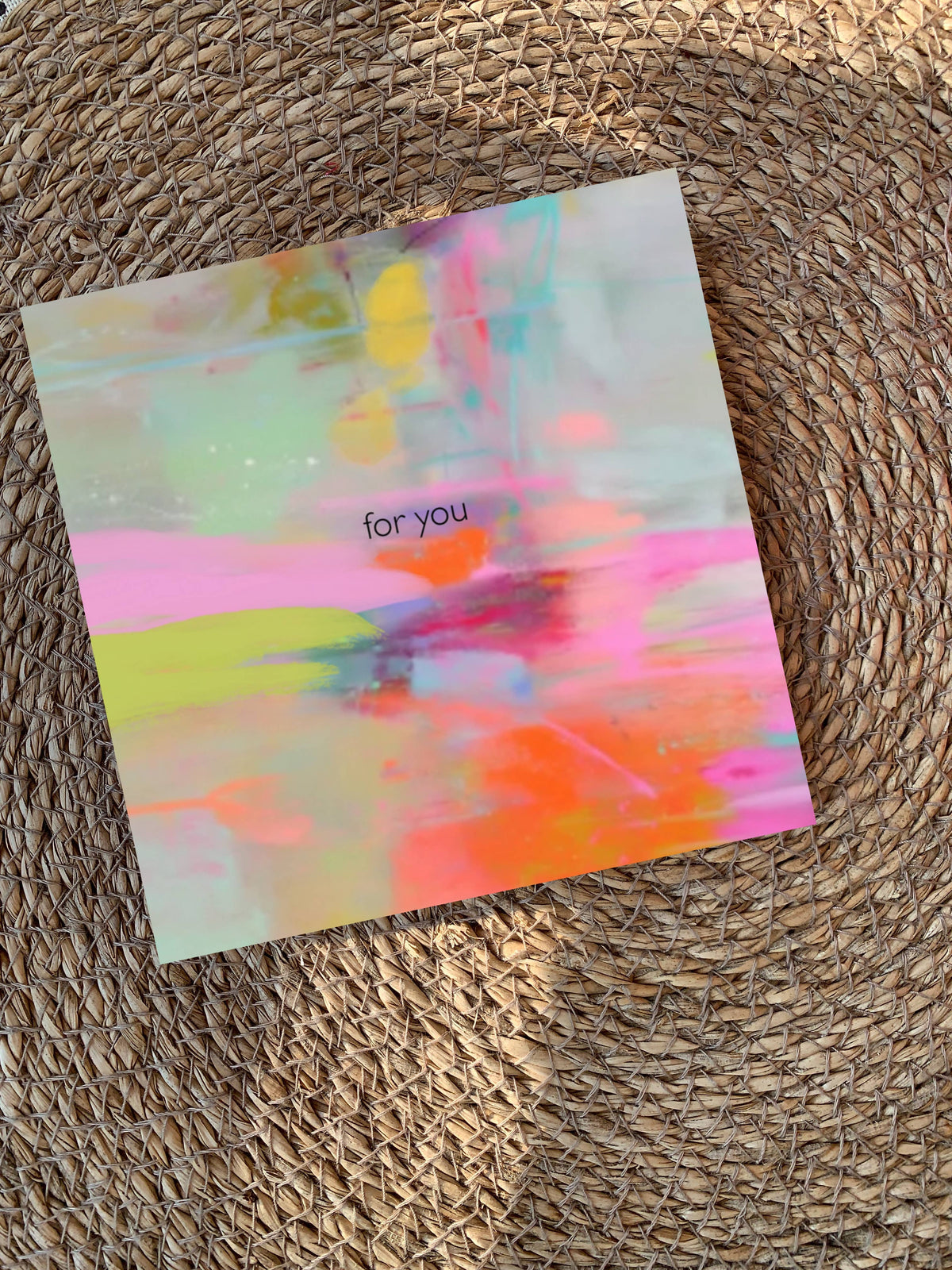 For you - Postkarte quadratisch 