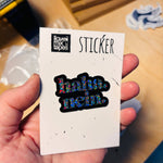 „haha. nein.“ Glitzersticker