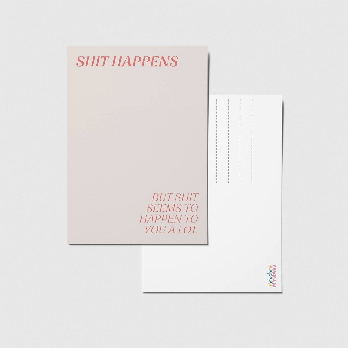 Shit happens - A6 Postkarte 