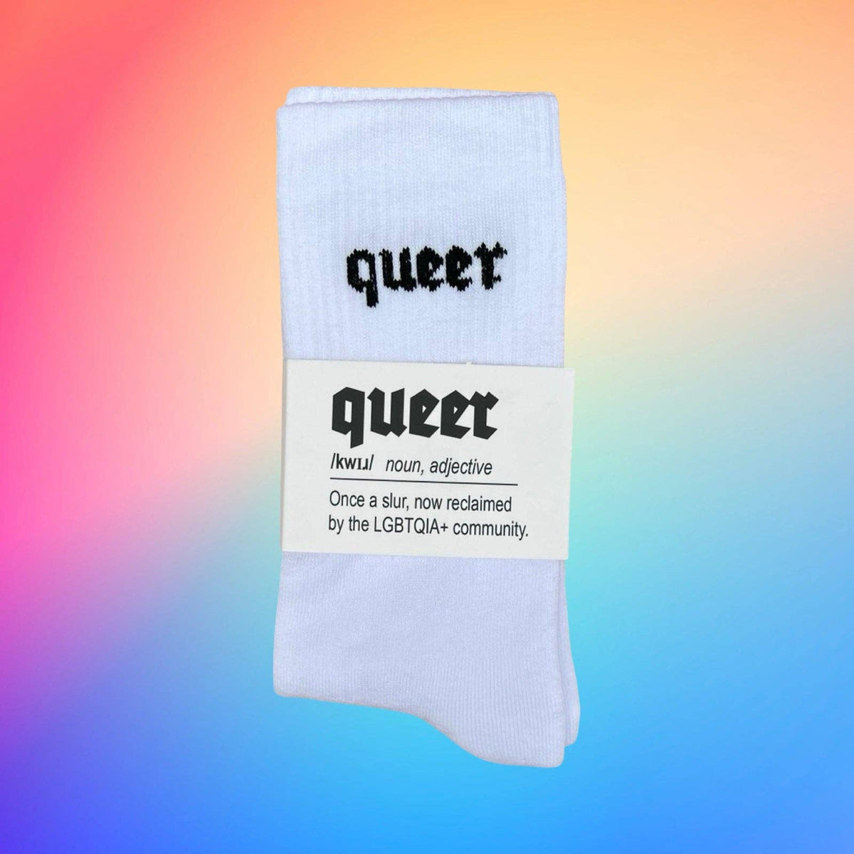 QUEER Socken - Weiß / Schwarz