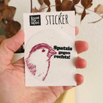 „Spatzis gegen rechts!“ Sticker – wetterfest