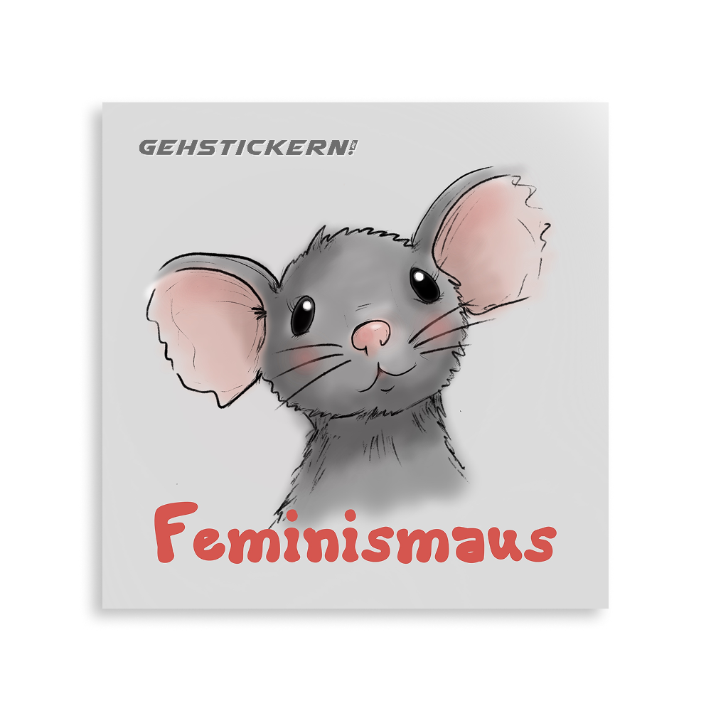 Feminismaus Sticker by gehstickern