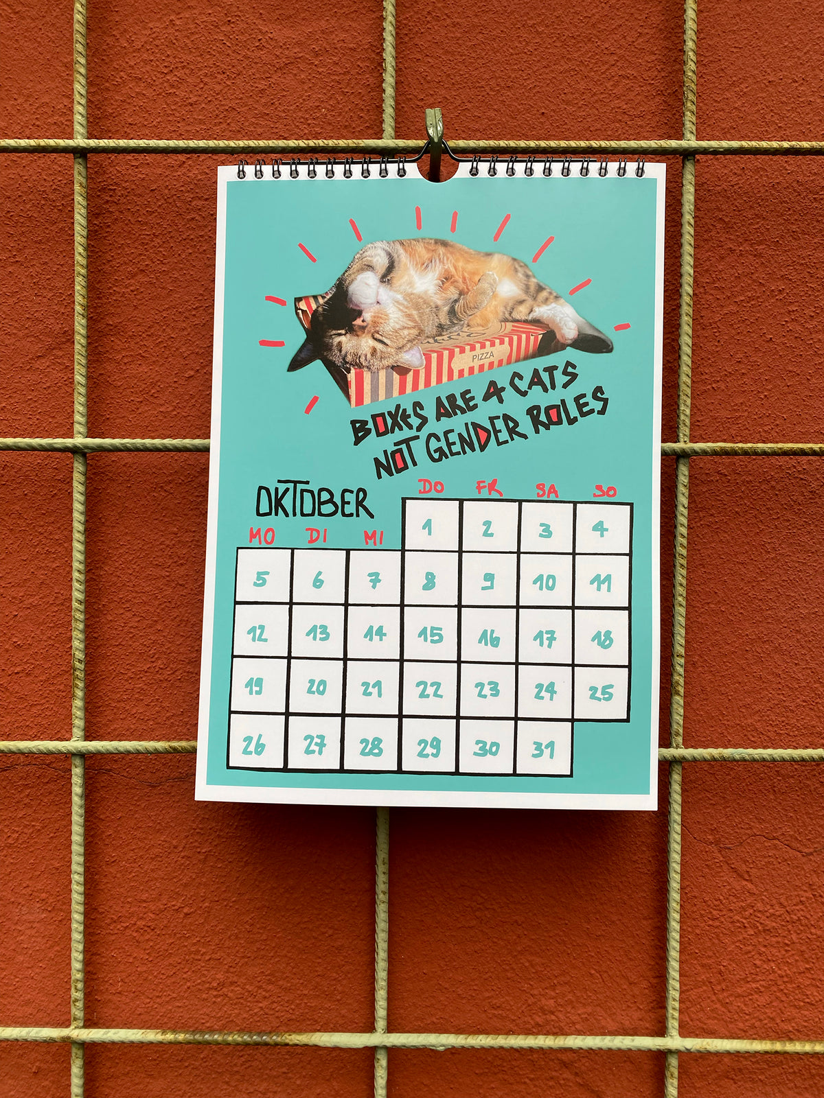 Der queer feministische Katzenkalender 2026