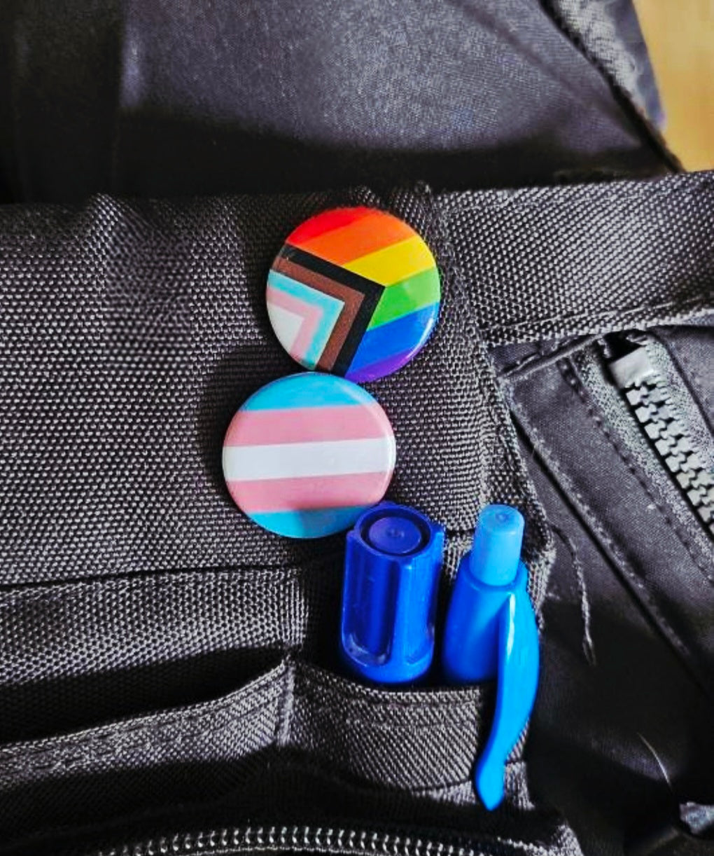 Trans* Flagge Button