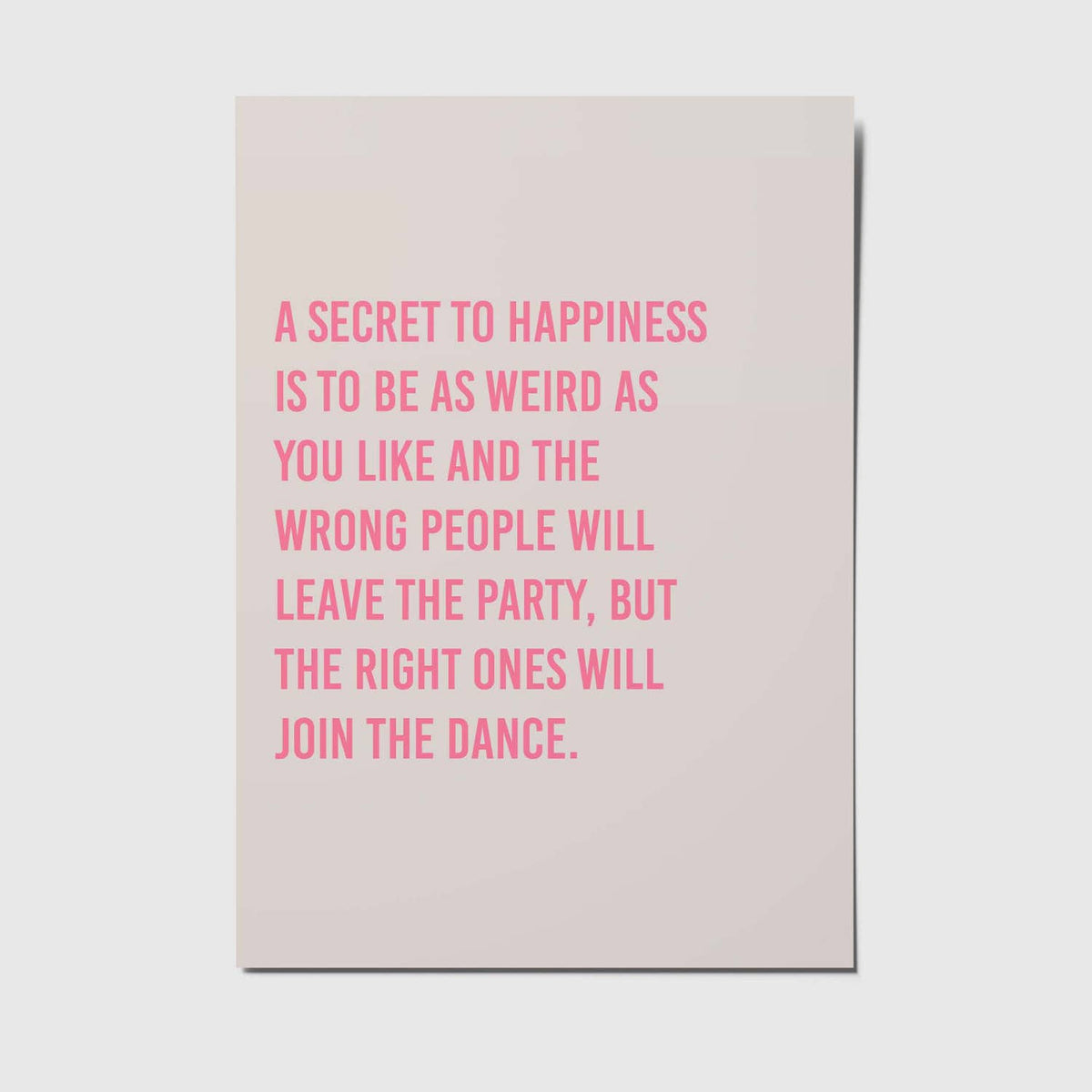 A secret to happiness - A6 Postkarte