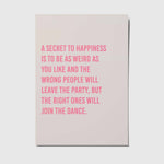 A secret to happiness - A6 Postkarte