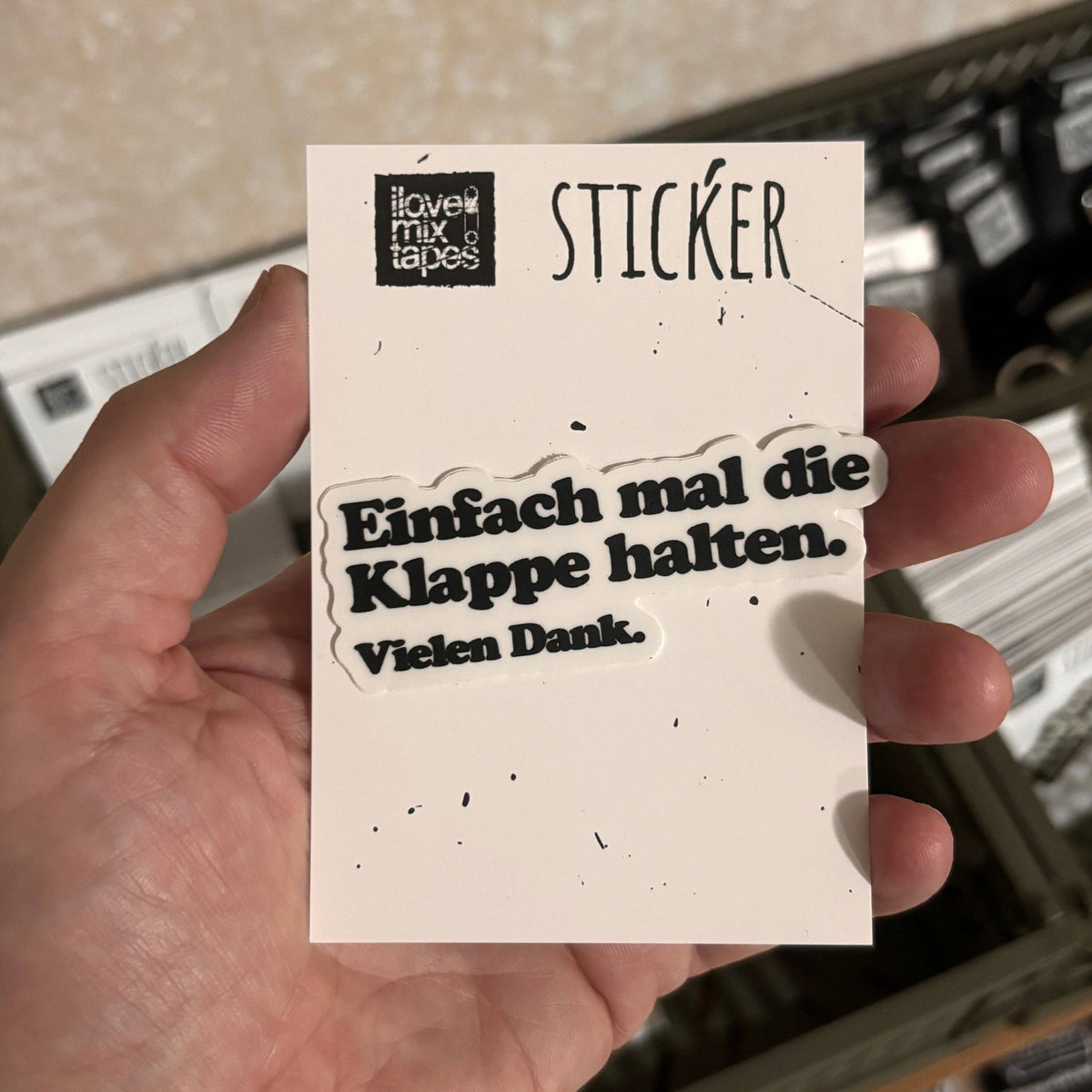 Einfach mal die Klappe halten - Vinylsticker