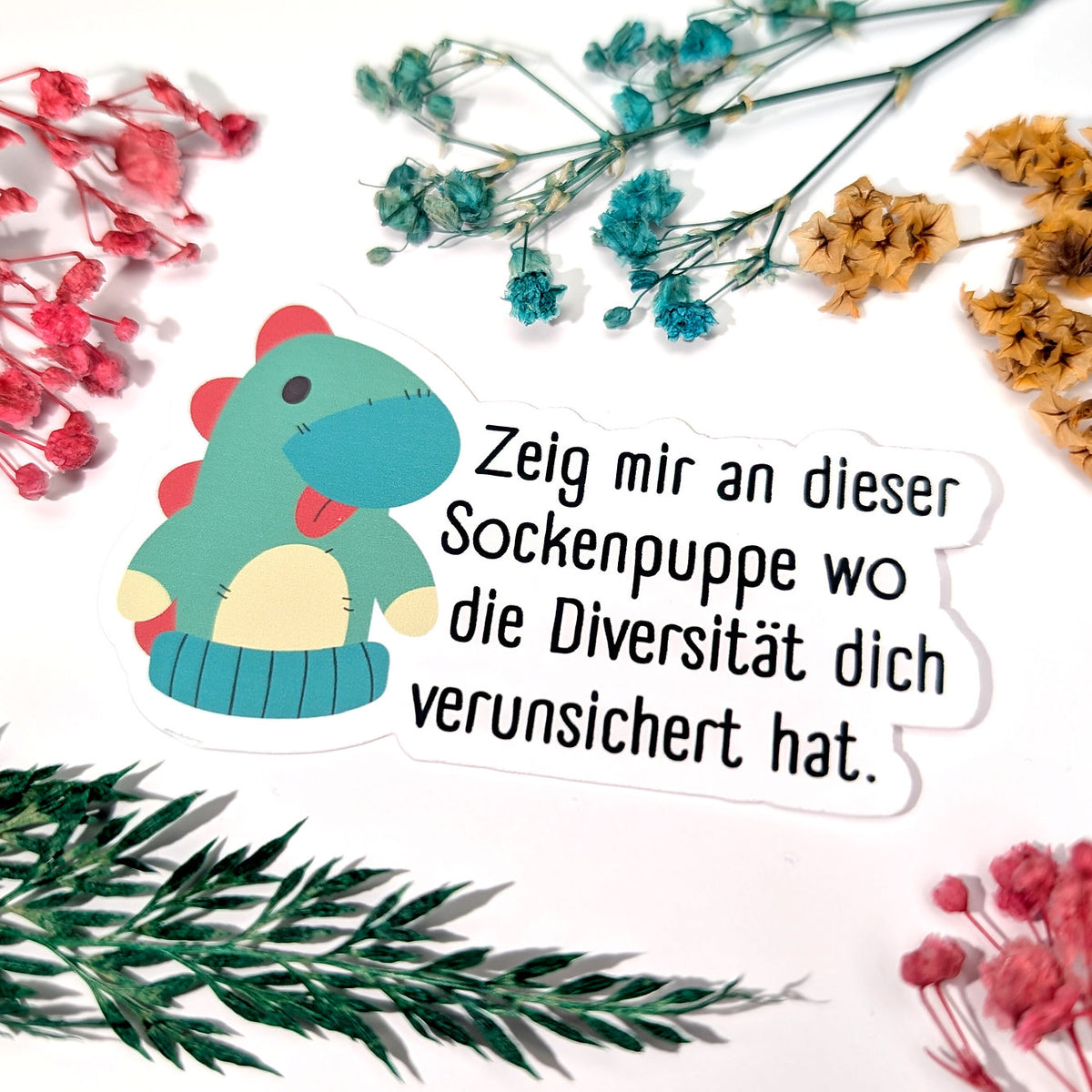 Sockenpuppe Diversität - Vinylsticker