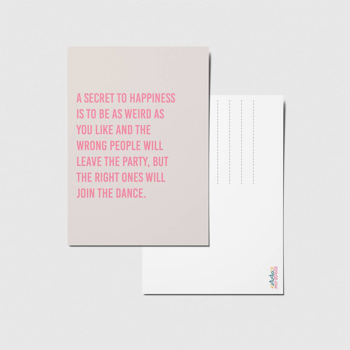 A secret to happiness - A6 Postkarte