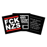 FCK NZS, Kein Mensch ist illegal, Why be racist Sticker Paket
