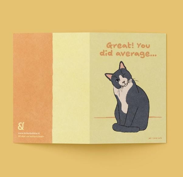 Great you did average Grußkarte