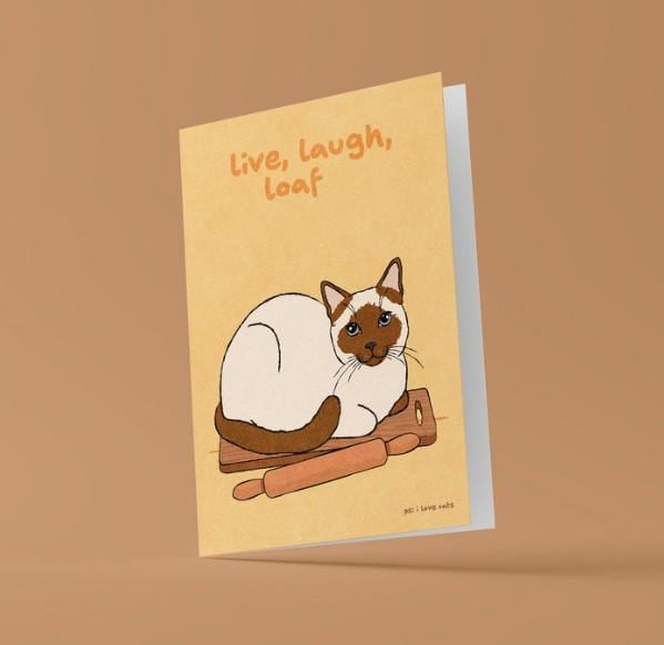 Live laugh loaf Grußkarte