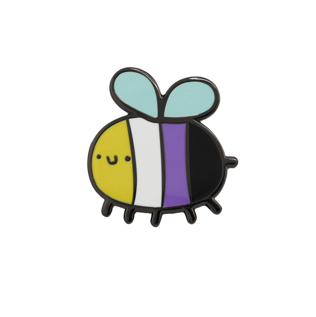 Non binary Bee - Emaille Pin