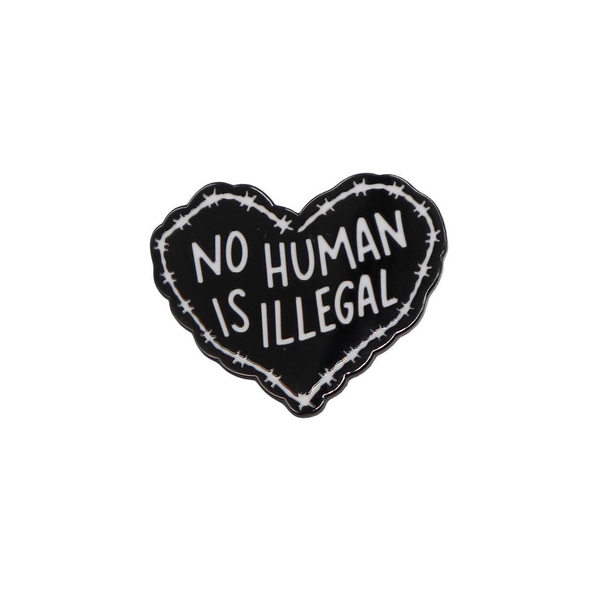 No human is illegal - Emaille Pin