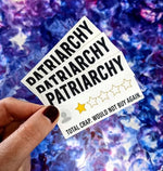Patriarchy not recommended - Vinylsticker