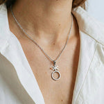 Non-binary necklace (silver) with gender symbol pendant