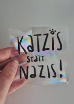 Suncatcher Katzis statt Nazis Fenstersticker